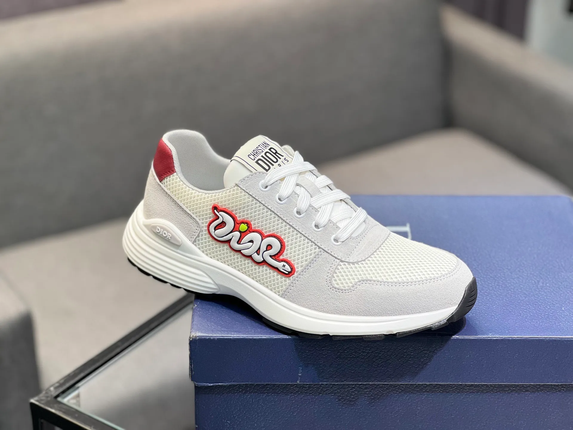 Men's shoes 💰420 [Dior] popular men's shoes, imported mesh splicing material, really inside. Original sole provided by the original factory, 38-45 (45 customized, non-refundable)